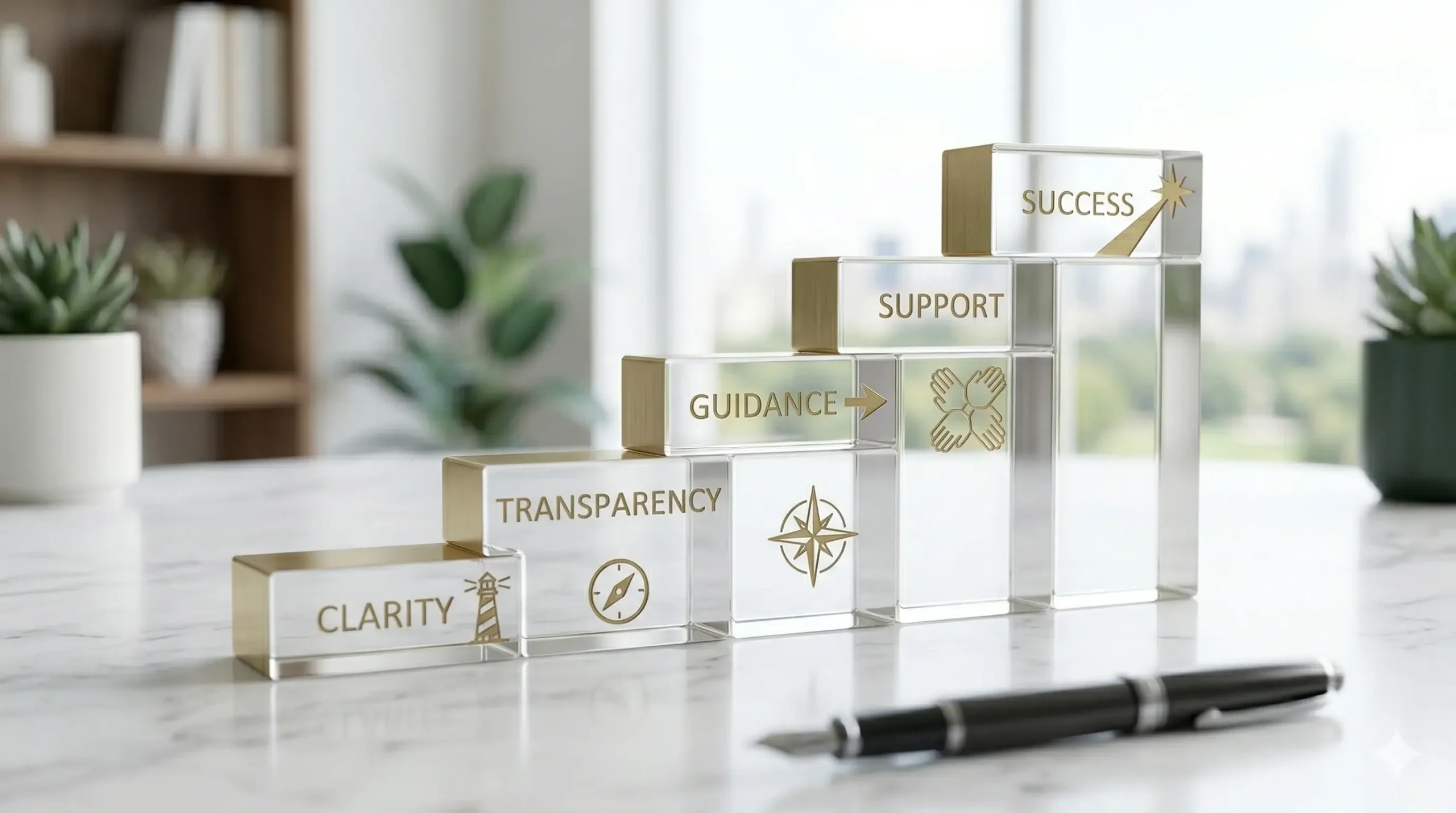 Minimal professional workspace with clear documents and notes representing an honest and transparent CV writing approach