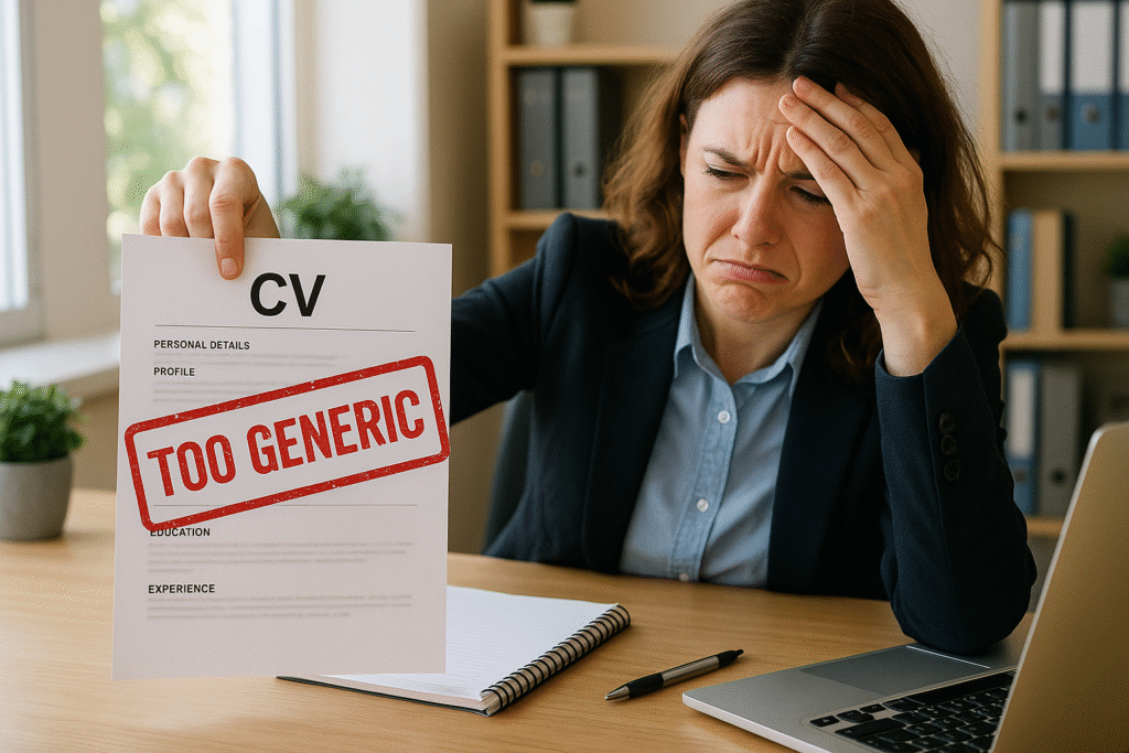 Recruiter rejecting a generic CV