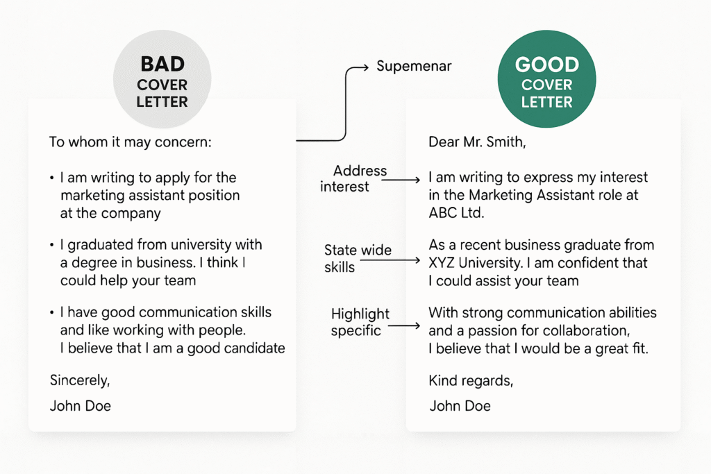 Cover letter example rewritten for 2025