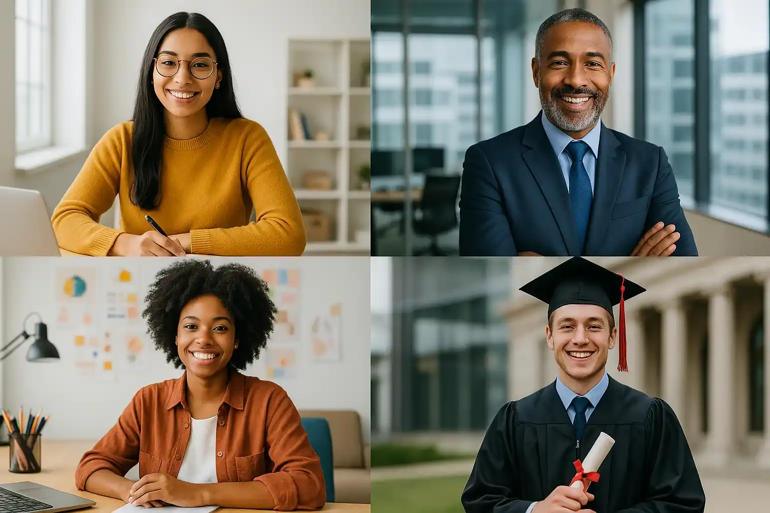 Tailored CV Packages for Graduates, Executives & Everyone In Between Visual representation of CV writing services for all career levels