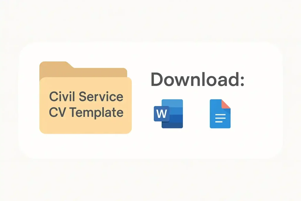 Download Civil Service CV Template for Word and Google Docs