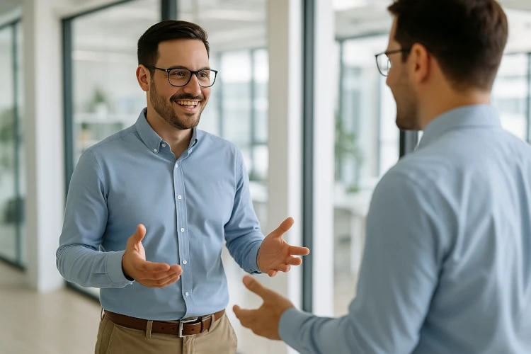 Sales representative preparing for a UK job interview with coaching and mock questions.