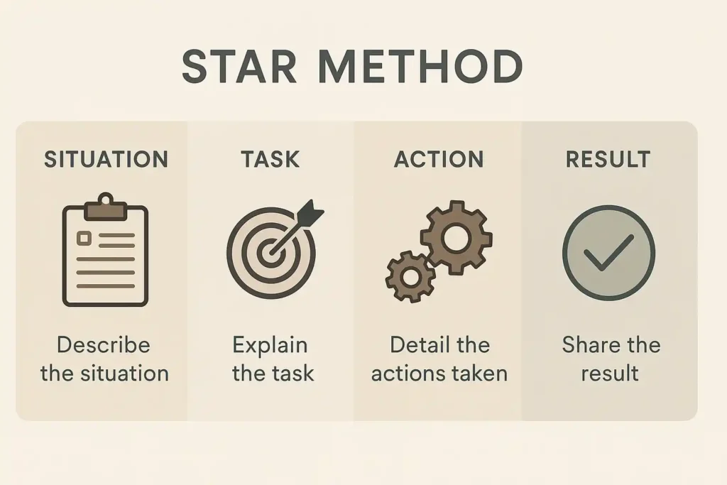 STAR method visual guide for civil service applications